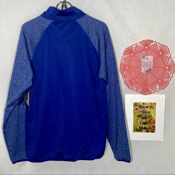 NHL St Louis Blues NWT PLYR Blue on Heather Blue Half-Zip PLYR Jacket M - Picture 3 of 14